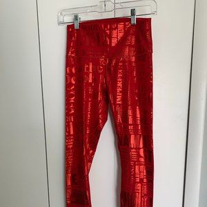 Lululemon Manifesto Red Foil Long Leggings
